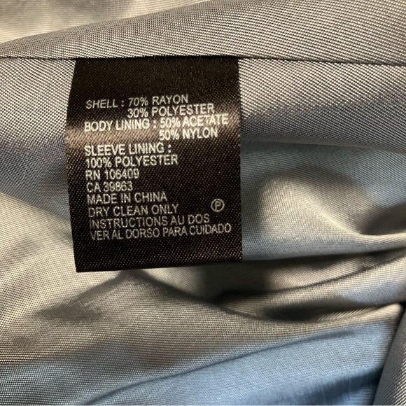 TAHARI Arthur S Levine SUIT COAT & PANTS GREY WITH WHITE PIN STRIPES SIZE 14 NWT - Picture 7 of 15